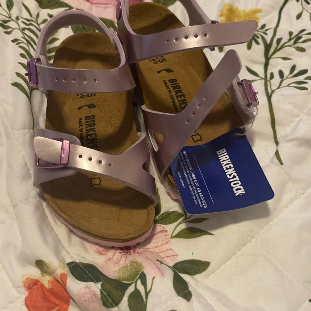 Birkenstock sandal size 25 which would be an 8.5 toddler size US